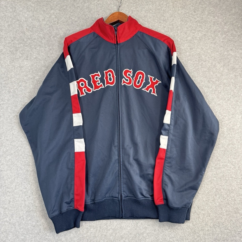 Vintage Stitches Boston‎ Red Sox Track Jacket Navy Red MLB Full Zip Men's L